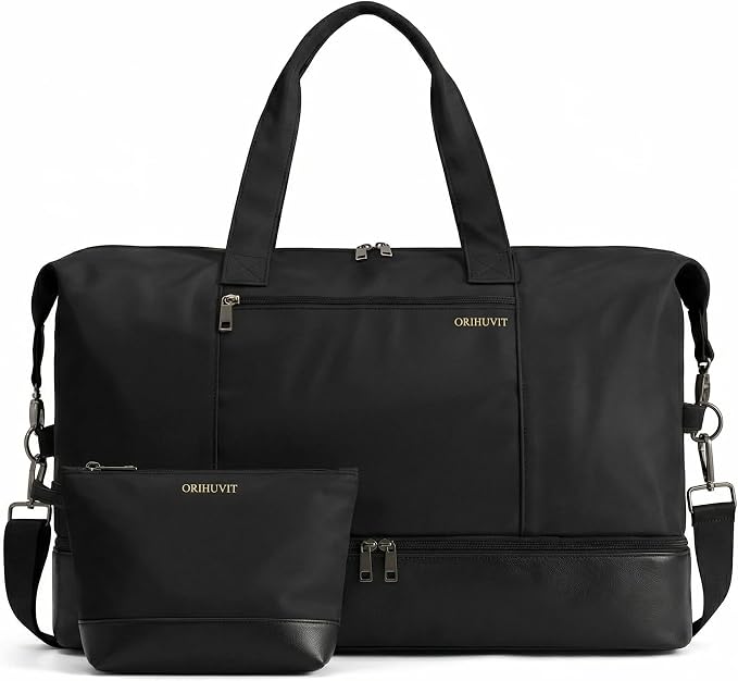 Oeihuivt Weekender Bags for Women with 3 Extra Pack - 21 Inch Large Travel Duffel Bag Set with Shoe Compartment, Heavy-Duty nylon Carry On Overnight Tote by Oeihuivtweekenderbag