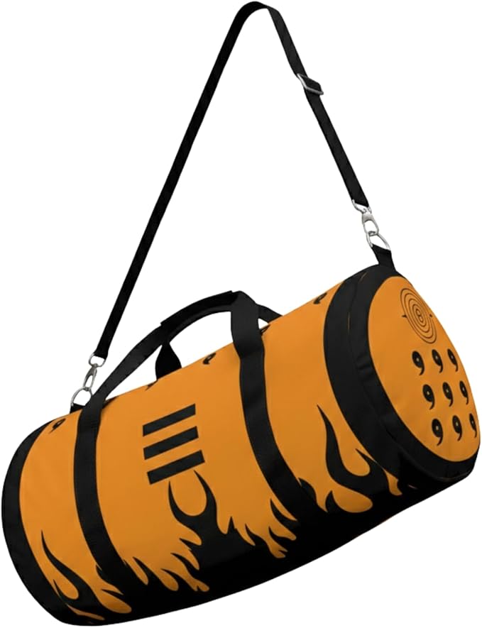 Anime Gym Bag for Women Men - Large Capacity Waterproof Workout Fitness Travel Sports Bags Fashion Street Camping ExpandaCLe Carry On Duffle Bag For Couple (Yellow Nne Tails) PTY by CrownLimitedSupply