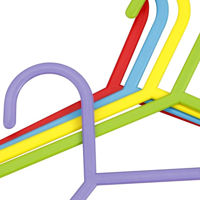 Plastic Kids Hangers for Clothes (Pack of 40) - Durable and Slim Baby Hangers – Space Saving Children's Hangers for Clothes - Infant Hangers & Kids Coat Hangers - Image 6