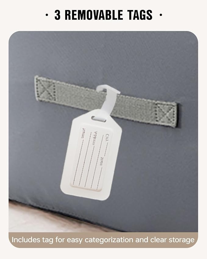 Eachy 3-Pack Comforter Storage Bag Blanket Storage Bags, 136L Compression Storage Bags for Blanket Comforter, Ultra Space Saving Self Compression Organizer - Image 9