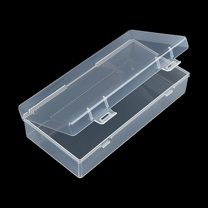 6 Pack Rectangular Clear Plastic Storage Containers | 7.28 x 3.54 x 1.77 inch, Hinged Lid, For Beads and Small Craft Items - Image 5