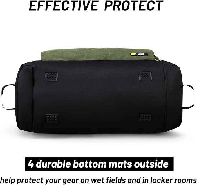 MIER Large Gym Bag for Men 60L Duffel Bag with Shoe Compartment | Lightweight & Durable Sports Duffles; Suited for Workout Fitness Travel Weekender; Water Resistant; Adjustable Shoulder Strap - Image 4