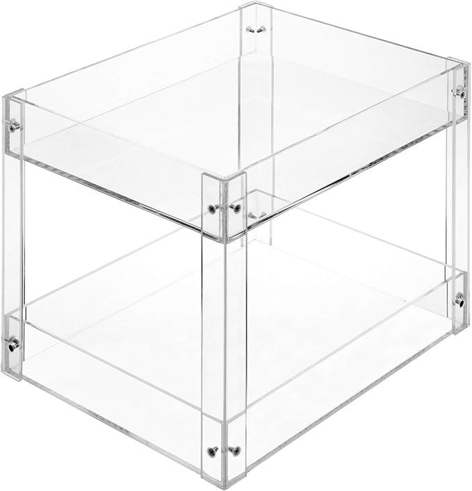 MyGift 2-Tier Premium Clear Acrylic Desk Letter Tray Organizer, A4 Size 2 Tier Document Organizer Desktop File Paper Holder Rack for Home and Office - Image 6