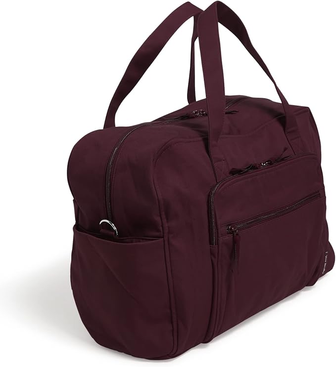 Vera Bradley Women's Cotton Weekender Travel Bag, Mulled Wine, One Size - Image 2