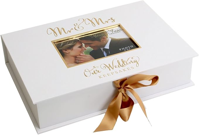 Golden Foil Wedding A4 Keepsake Box by Unknown