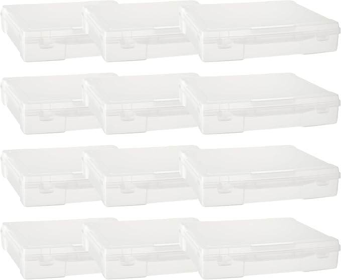 Generic 12” x 12” Plastic Scrapbook Storage Case by Simply Tidy - Portable Case for Documents, Papers, Sewing, Crafts - Clear, Bulk 12 Pack - Image 6