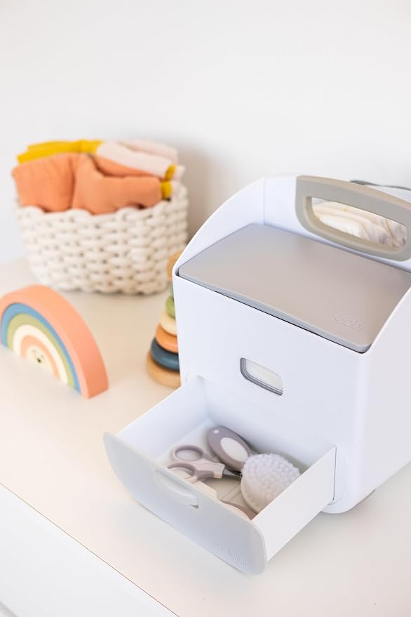 Ubbi Portable Diaper Caddy & Changing Mat, Gray | Baby & Toddler Nursery Changing Station, Diaper Storage, Caddy Organizer, Stores Baby Diapers, Wipes & Changing Essentials - Image 10