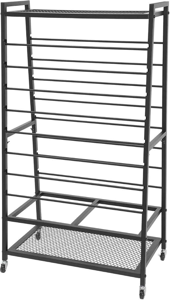 16 Tier Ribbon Organizer for Craft Room, Double-Sided Ribbon Holder Organizer Rack, Black Metal Ribbon Storage Rack for Craft Room Cake Shop Flower Store - Image 8
