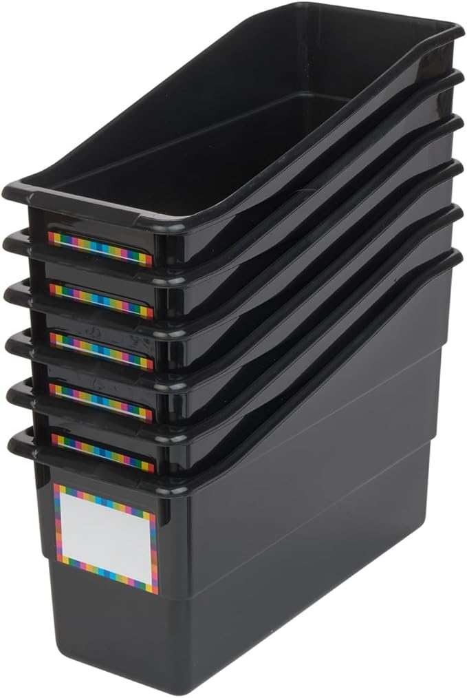 Really Good Stuff Durable Book & Binder Holders - 6 Pack - Black by ReallyGoodStuff