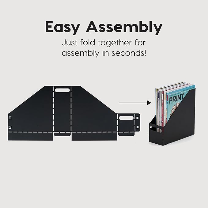IRIS USA 6-Pack Magazine Holder Organizer, Black | Organize classroom papers, folders and reading materials with compact storage for teachers, schools and educators - Image 4