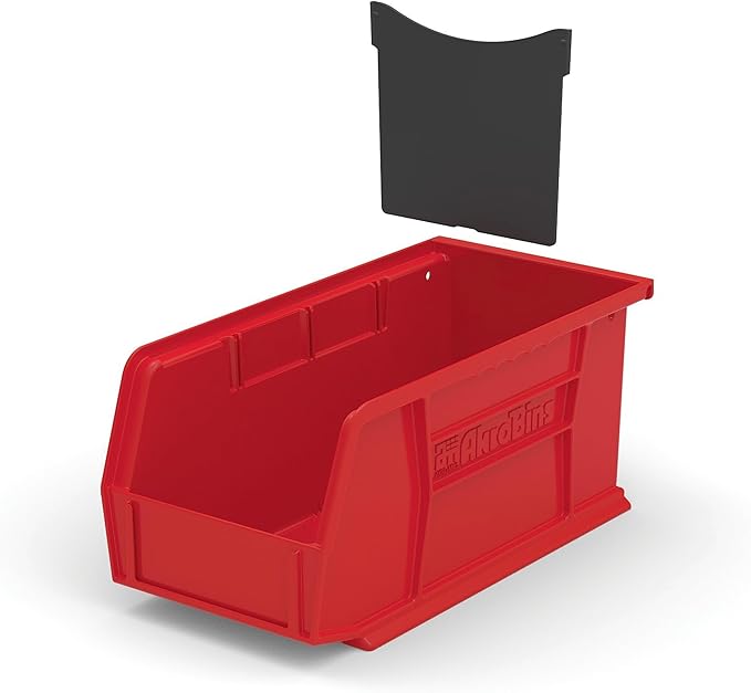 Akro-Mils 41230 Plastic Width Dividers for AkroBins Stackable Storage Bins Model 30230, Custom Storage Inserts for Tools, Crafts & Supplies, 6-Pack, Black - Image 2