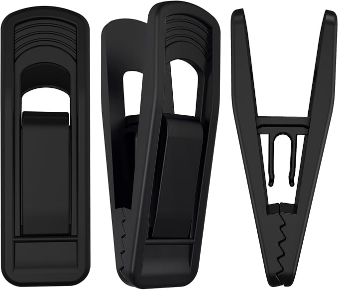 TOFIIGREM Hanger Clips Perfect for Velvet Hangers (Black, 40 PCS), Non-Slip Plastic Clips Pant Skirt Hanger Clips for Black Flocking Hangers by TOFIIGREM