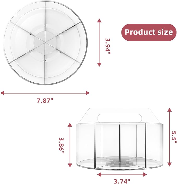250pcs Acrylic Pencil Holder Marker Organizer, Back to School 360-Degree Rotating Pen Holder, Crayon Organizers for Kids Pencil Organizer Caddy Art Supply Lazy Susan Organizer for Desk Office - Image 8
