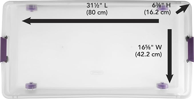 Sterilite 56 Quart ClearView Wheeled Latch Box, Clear Bin and Lid, 4 Pack | Clear Plastic Organizer Bins with Color Accent Latches and Wheels for Closet, Home Bedroom and Dorm Room - Image 7