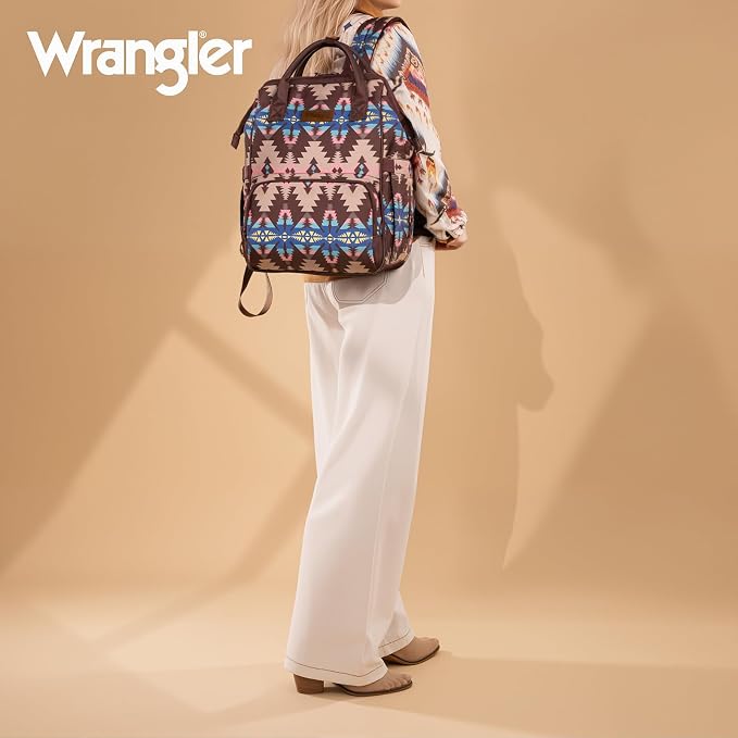 Wrangler Callie Diaper Bag Backpack with Stroller Straps Multifunction Baby Travel Bag WG2210-9110CF - Image 2