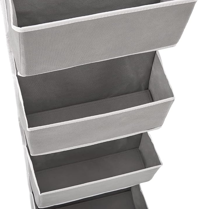 EZOWare 2PACK Over the Door Hanging Organizer with 4 Pocket, Home Storage Organizer with Hook for Pantry Baby Nursery Bathroom Closet Dorm - Image 5