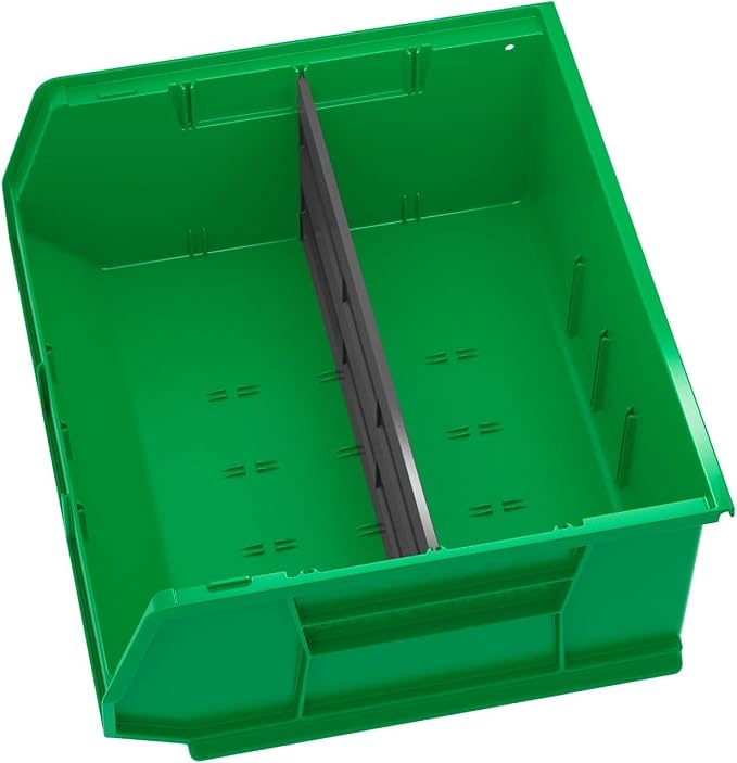 Akro-Mils 30250 AkroBins Plastic Storage Bins, 15"x16"x7", Green, 6-Pack | Space-Saving Stackable Bins for Garage, Pantry, Craft Organization - Image 9