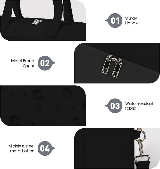 Women's Weekender bag Travel Duffel Bag with Shoe Compartment 21-inch Airline-Approved Carry-On, 2-Piece Overnight Bag Set Personal Item Luggage - Image 6