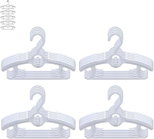 Baby Closet Hangers,20Pack Space Saving Kids Hangers White, | Non-Slip and Extendable Baby Nursery Closet Hangers,11-14" Adjustable Plastic Infant Hangers for Girl Boy Toddler Kids Child. by Gencuoir