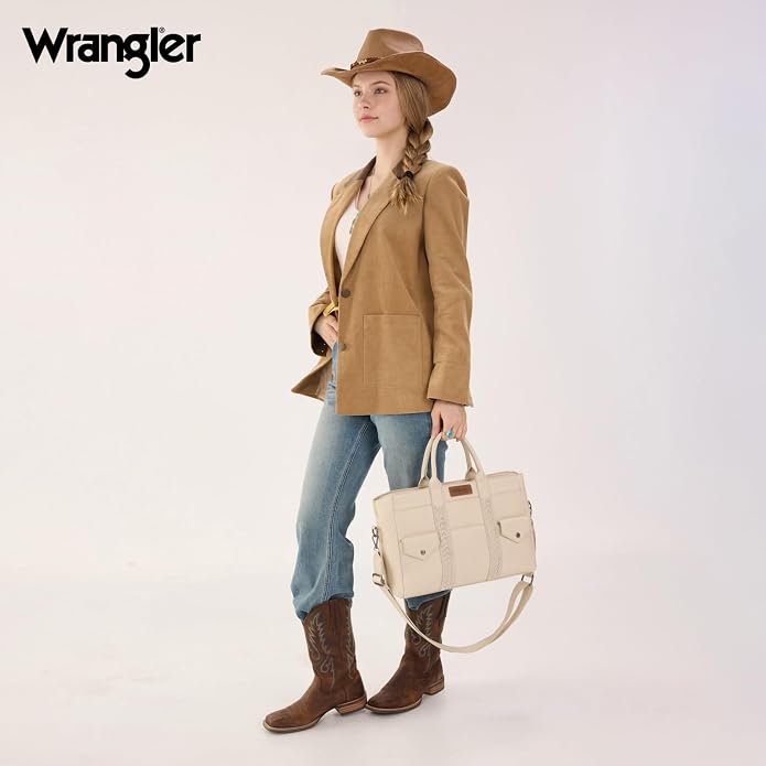 Wrangler Work Tote Bag for Men and Women Business Teacher Bag Large Capacity Briefcase Handbag with Adjustable Strap - Image 3
