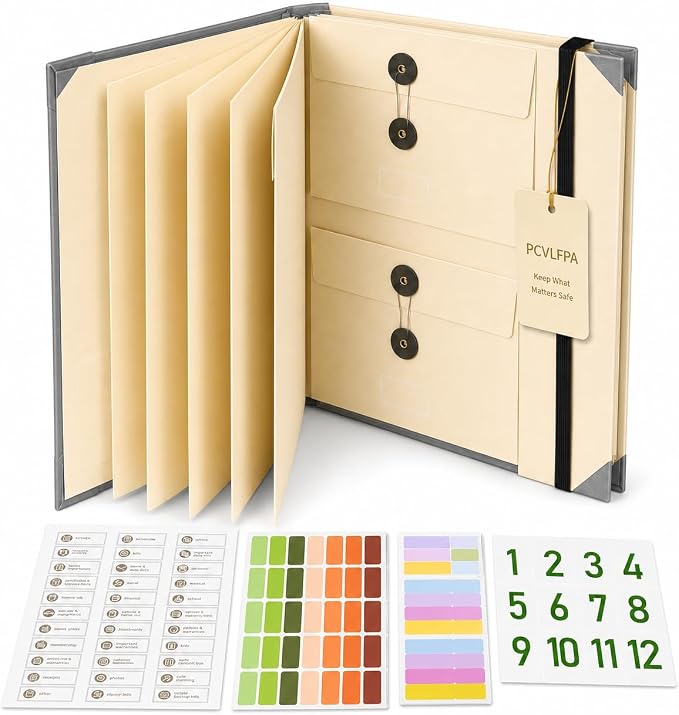 In Case I Die Binder Organizer with Labels End of Life Planner Estate Planning Folder for Important Documents Family Records Emergency Home Management Folio Pockets Travel(Beige) by Unknown