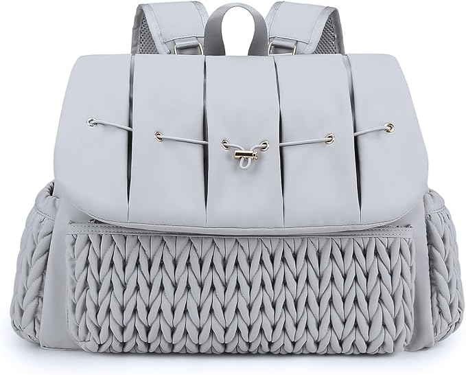Lmbabter Diaper Bag Backpack Messenger Bag Travel Backpack Maternity Bags Stylish Baby Bag with Changing Pad for Mom (Grey B) by Lmbabter