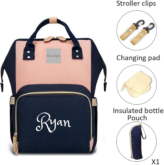 PERSONALIZED Large Diaper Knapsack/Tote Backpack/Messenger Shoulder Bag - Image 3
