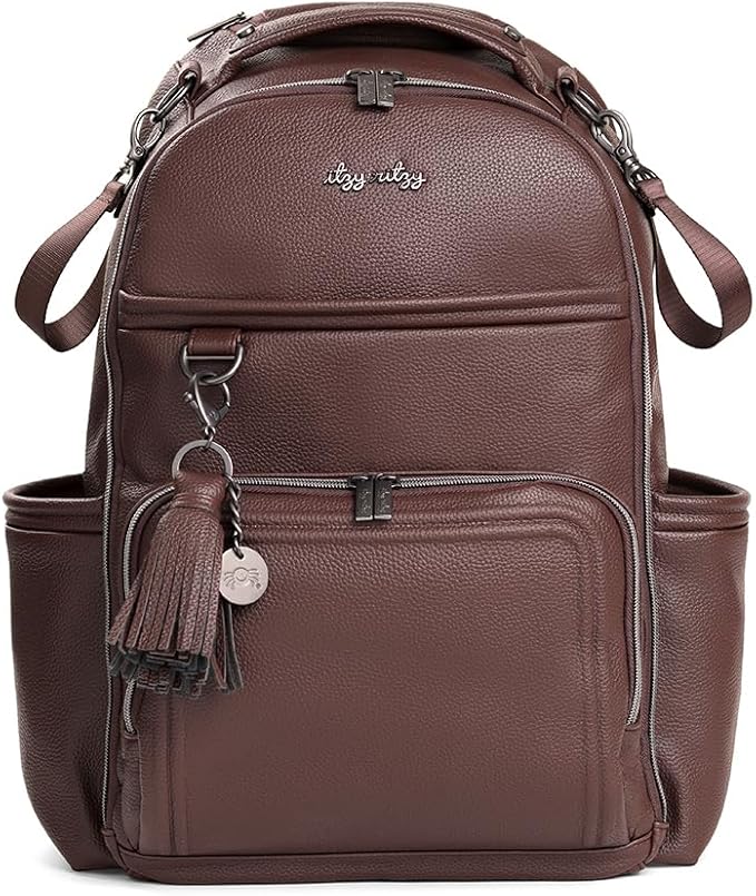 Itzy Ritzy Boss Plus Large Diaper Bag Backpack with 19 Pockets (Espresso) | Includes 2 Insulated Bottle Pockets, Changing Pad, Stroller Clips, Comfortable Padded Straps, Easy-to Clean, Travel-Ready by Unknown