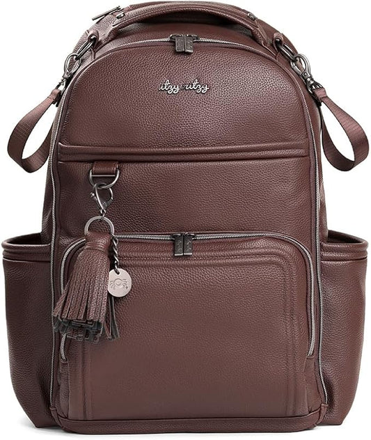 Itzy Ritzy Boss Plus Large Diaper Bag Backpack with 19 Pockets (Espresso) | Includes 2 Insulated Bottle Pockets, Changing Pad, Stroller Clips, Comfortable Padded Straps, Easy-to Clean, Travel-Ready by Unknown