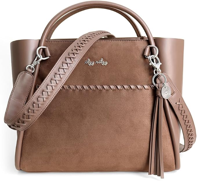 Itzy Ritzy Boss Tote Diaper Bag, Vegan Leather with Changing Pad | Includes Stroller Straps, 4 Pockets, Removable Tassel & Spacious Interior for Stylish Organization of Baby Essentials & More by Unknown