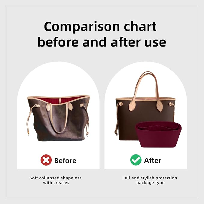 DGAZ Silk Purse Organizer Insert for Neverfullbag(Rouge H,BB) | Soft and Lightweight,Perfect Fit,Multi-pocket Storage,Bag Protector,Luxury Bag Care,Handmade,for Smooth Bag Organizer - Image 4