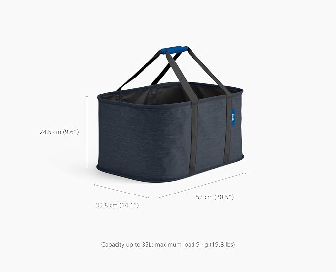 Joseph Joseph Hold-All, Collapsible 35L/9.25 Gallon Washing Laundry Basket Bag, Durable Fabric, Moisture Resistant - Carbon Black - Image 4