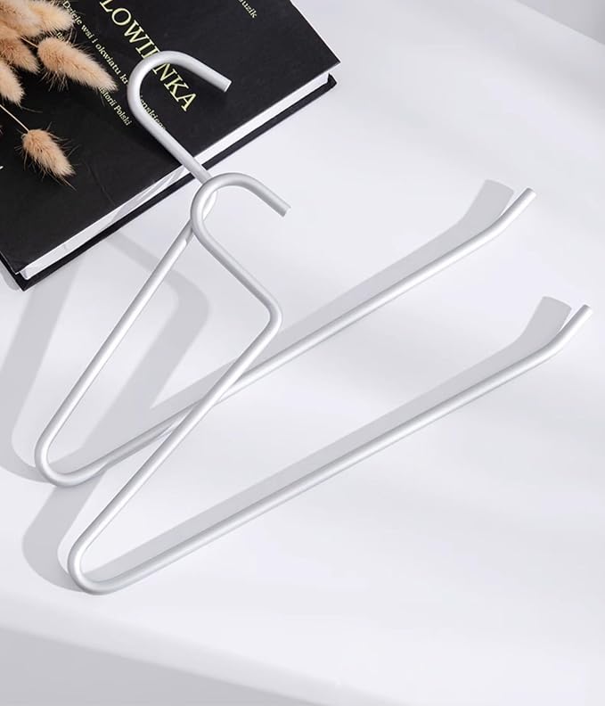 Premium Matte Silvery Aluminum Pants Hanger 10 Pack, 13.7” Extra Smooth & Durable Metal Shirt Dress Hanger,Aluminum Alloy Hanger,Clothing Support,Clothing Hang - Image 3