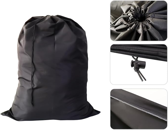 Extra Large Laundry Bag 30"x40" 12 Pack Black | Drawstring Bags, For Family, College, Dorm & Apartment, Heavy Duty, Reusable Storage Set - Image 4