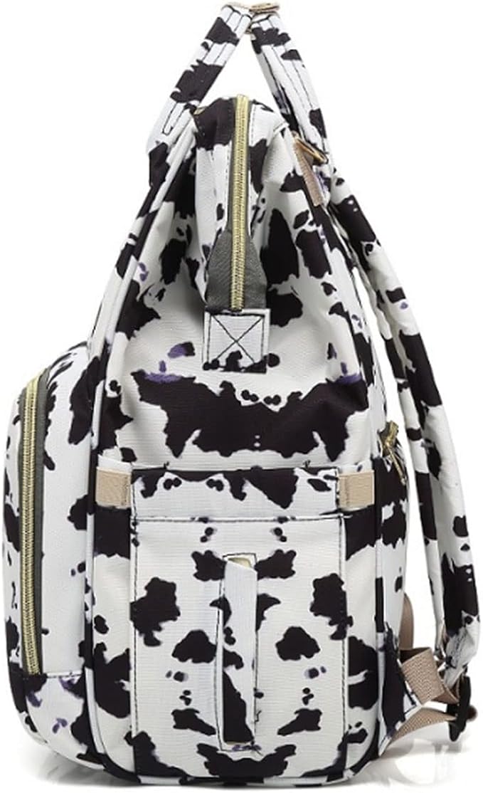 Large Capacity Baby Diaper Bag Backpack Waterproof Travel Nappy Diaper Bags Cute for Girls Boys (Cows) - Image 3
