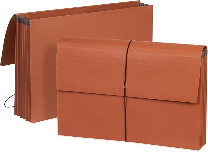 Blue Summit Supplies 10 Expanding Accordion File Wallets, Legal Size | 5.25 in expansion, cord closure, legal size, for documents, files, and travel filing by BlueSummitSupplies