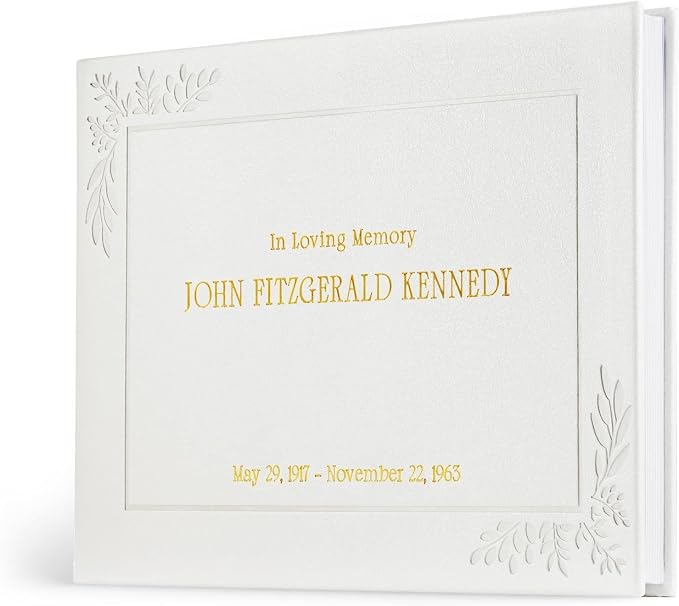 Funeral Guestbook - Guestbook for Funeral Celebration (White) | Elegant Memorial Keepsake, Premium Hardcover Construction, Thoughtfully Designed for Services, Lasting Tribute to Loved Ones by PROMOT