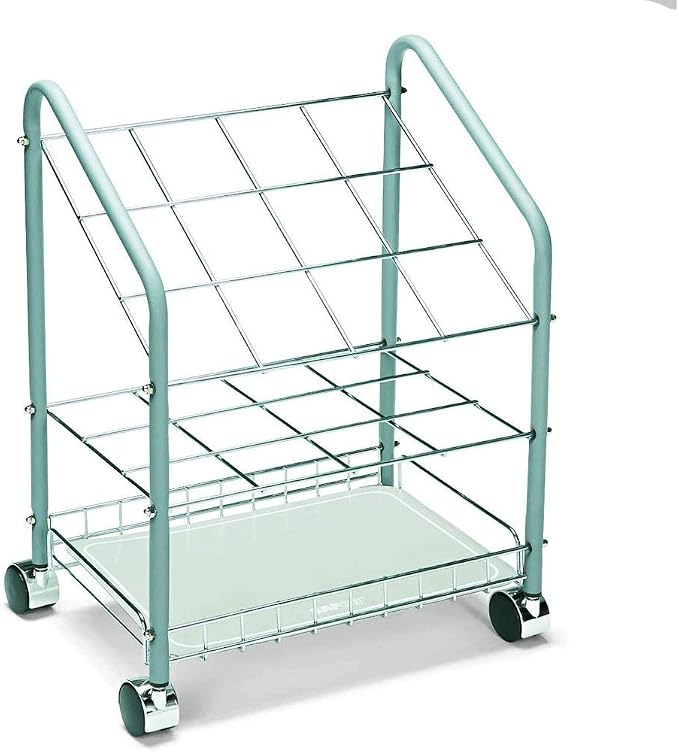 Safco 12 Compartment Tubular Steel Wire Mobile Roll File |100lbs Total Load Capacity | Easy Visibility & Access | Storage Home, Office & Classroom by SafcoProducts