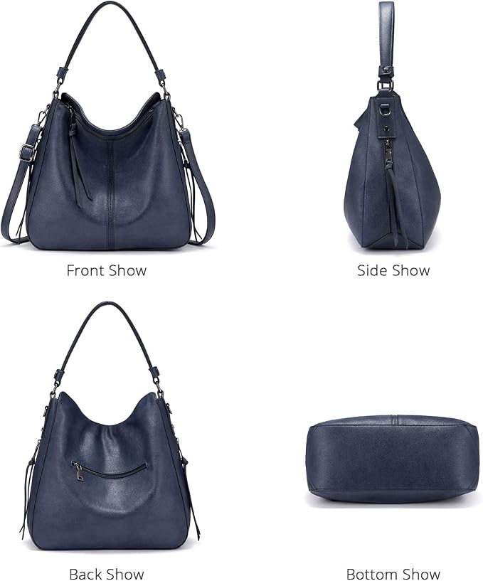 Hobo Crossbody Bag for Women, Designer Shoulder Purse Handbags - Image 8
