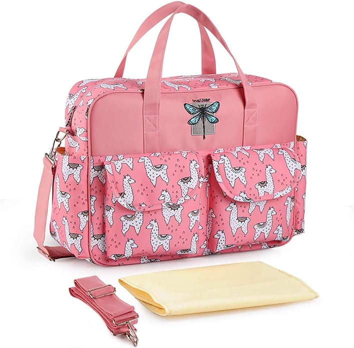Kamay's Mummy Shoulder Bag Diaper Bag Chic Nappy Changing Bag Tote/Messenger Style Large with Changing Mat, Adjustable Straps by Kamay%27s