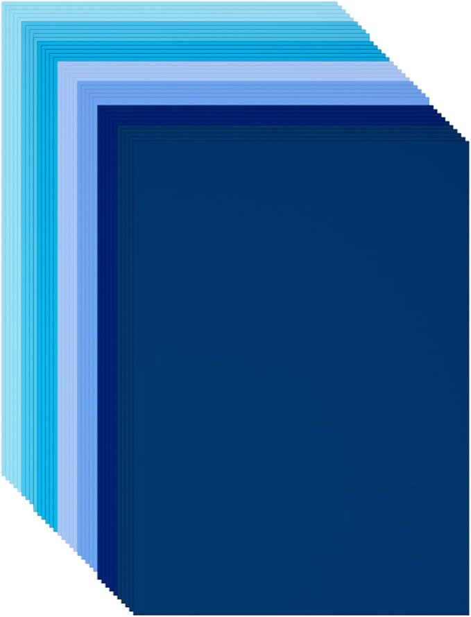 Construction Paper 8.5x11 in,70 Sheets,Set of 7 Colors 178GSM/65LB Heavyweight Construction Paper,Crafts,Arts,School Classroom Art Supplies Assorted Colors Bulk Paper by Magecubiku