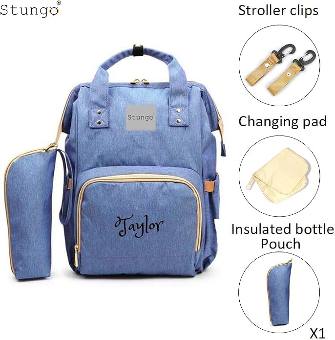 PERSONALIZED Large Diaper Knapsack/Tote Backpack/Messenger Shoulder Bag - Image 2