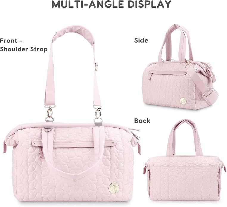 Multi-Pockets Diaper Bag Tote,Stylish Large Capacity Nappy Changing Bag Satchel Messenger Bag Travel Mommy Bag - Image 6