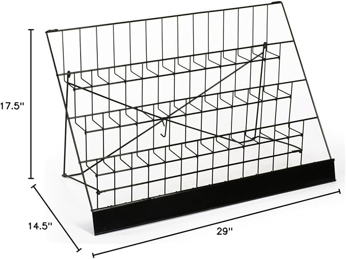 Displays2go Countertop Display Rack for Literature, 4 Open Tiers | Black Wire, Works with Magazines and Brochures, Each Level Holds up to (3) 8.5x11 Magazines, WRC4T2925 - Image 3