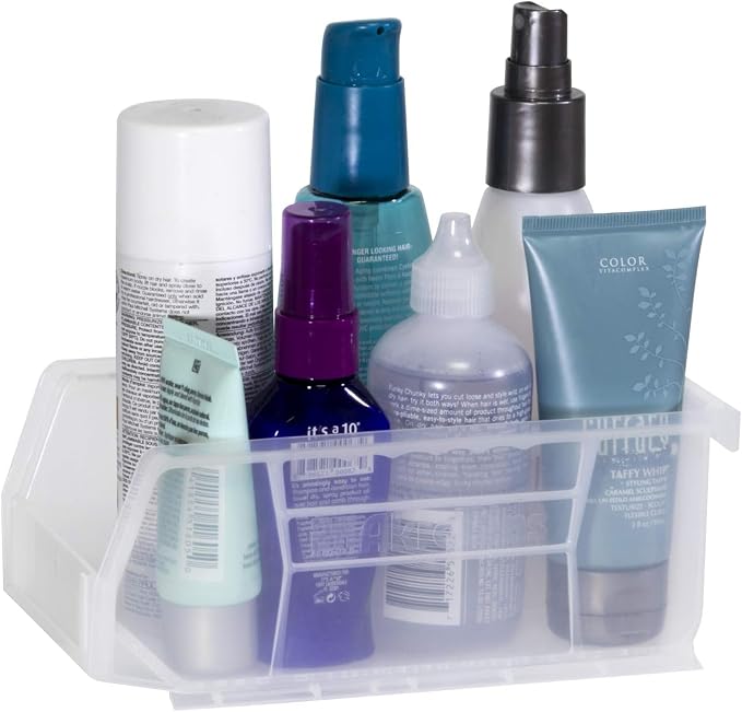 Akro-Mils 30220 AkroBins Plastic Storage Bins, 7"x4"x3", Clear, 24-Pack | Space-Saving Stackable Bins for Garage, Pantry, Craft Organization - Image 9
