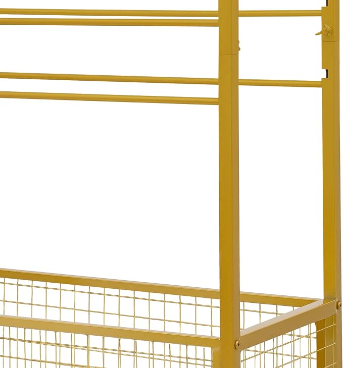 Ribbon Holder Organizer Rack, Double-Sided 16-Layer Ribbon Shelf with Wheel | Ribbon Display Rack, Multifunctional Metal Flower Wrapping Paper Storage Stand for Craft Room Flower Shop, Gold - Image 8