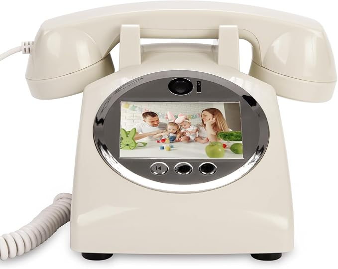 Video Audio Guest Book Wedding Phone,1080P HD Video Phone Guestbook, Preserve Your Special Occasions, Ideal for Wedding Bridal Shower, Birthday, Graduations, Baby Shower(02) by FiayaComVintageTelephone
