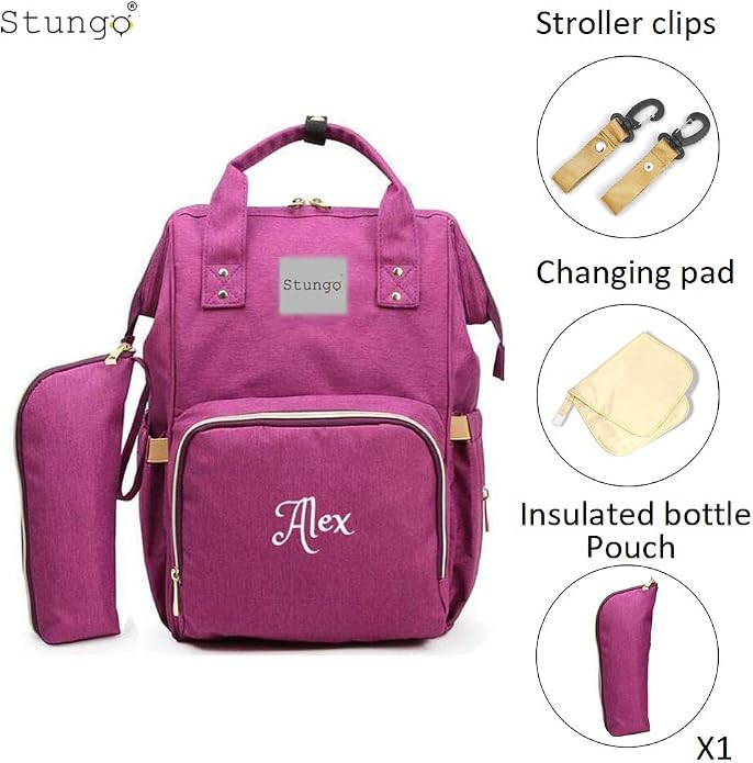 PERSONALIZED Large Diaper Knapsack/Tote Backpack/Messenger Shoulder Bag - Image 2