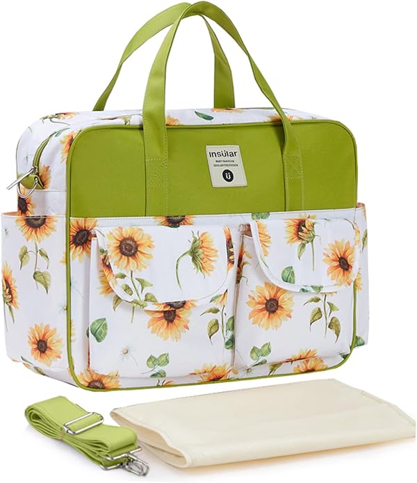 Kamay's Mummy Shoulder Bag Diaper Bag Chic Nappy Changing Bag Tote/Messenger Style Large with Changing Mat, Adjustable Straps by Kamay%27s
