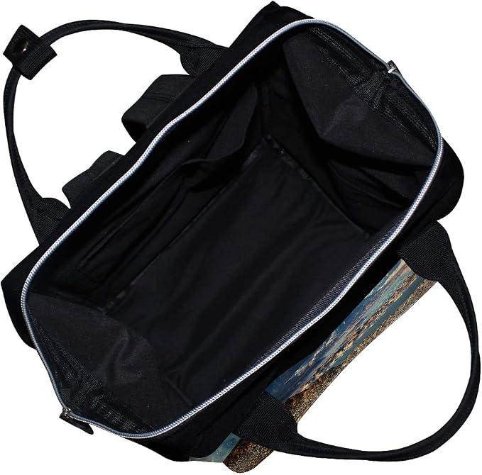 Large Diaper Bag Backpack Alien Planet Moon And Mountains Cosmetology Bag Waterproof Hairstylist Traveling Bag - Image 7